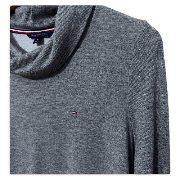 Tommy Hilfiger Cowl Neck Sweatshirt Womens Size Med Athletic Athleisure - Picture 4 of 5
